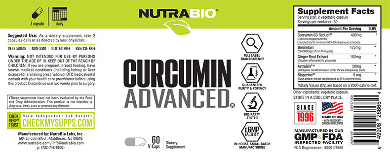 Curcumin Advanced by Nutrabio