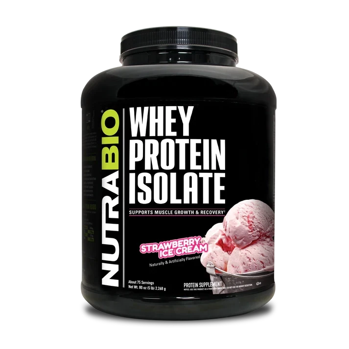 NutraBio Whey Protein Isolate 5LB