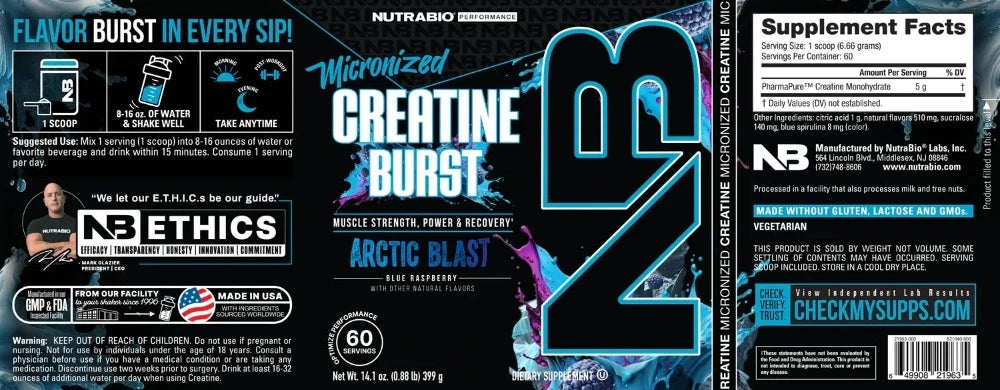 NutraBio Creatine Burst