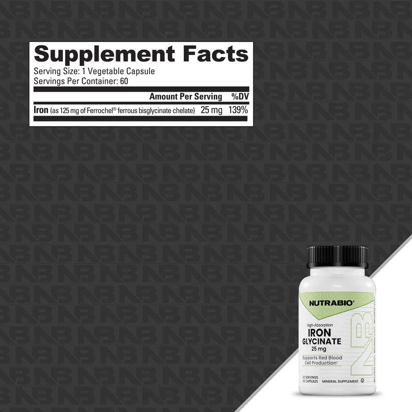 NutraBio Iron Glycinate (Ferrochel®)
