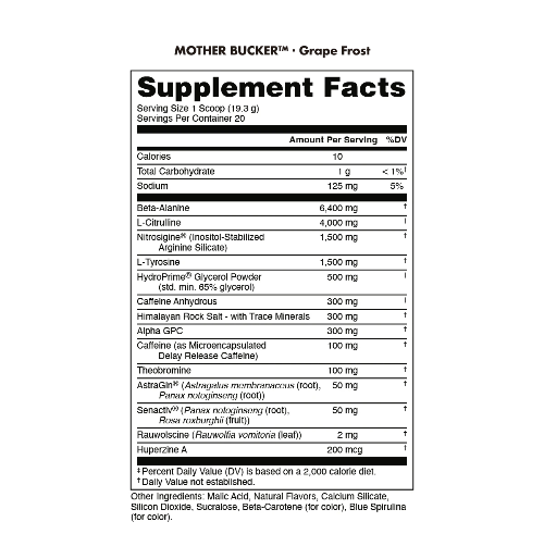 BUCKED UP MOTHER BUCKER PREWORKOUT