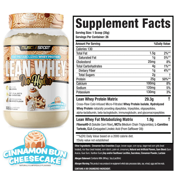 Musclesport Lean Whey™ Iso Hydro Gourmet 2lb Limited Editions