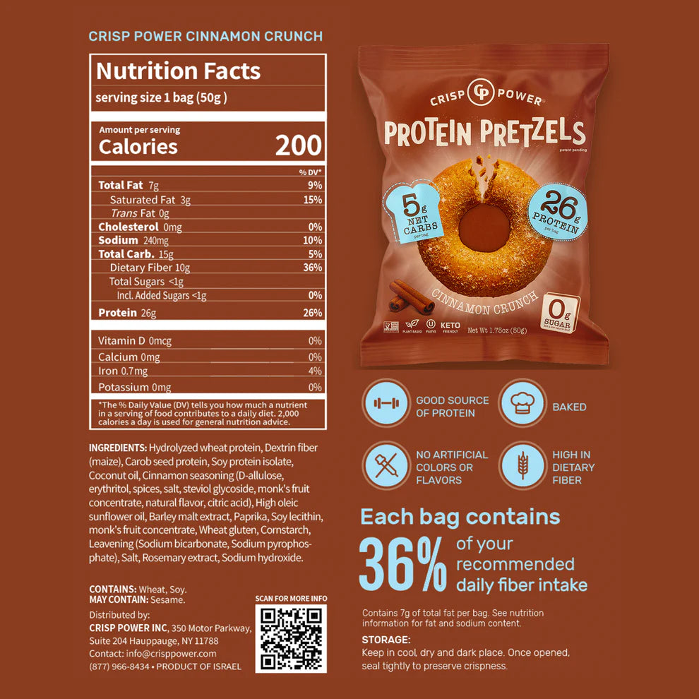 Crisp Power Protein Pretzels