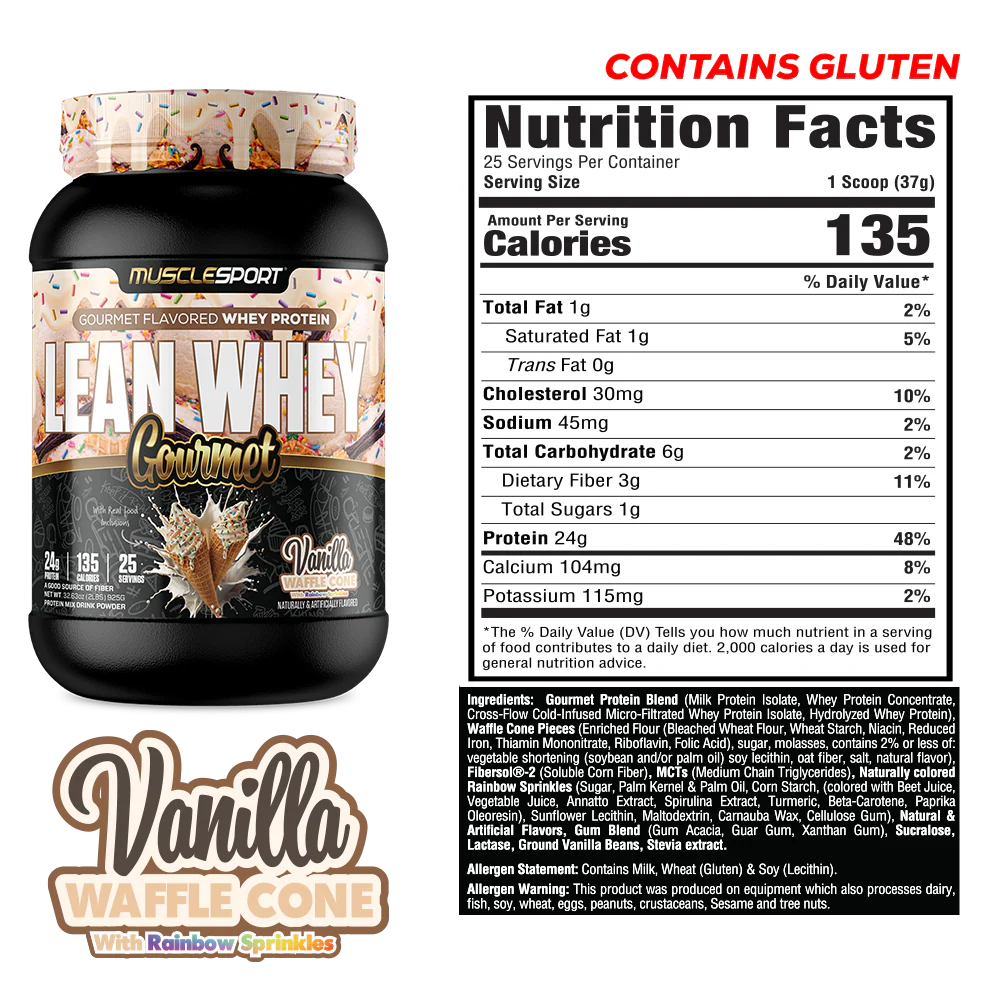 MuscleSport Lean Whey Gourmet 2lb