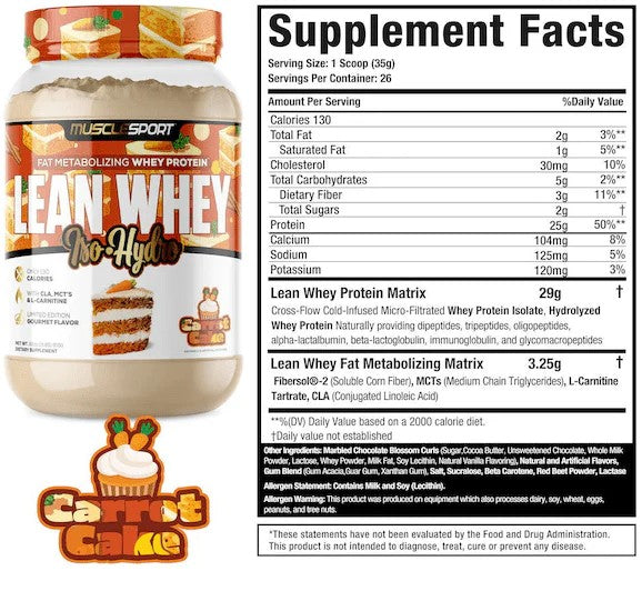 Musclesport Lean Whey™ Iso Hydro Gourmet 2lb Limited Editions