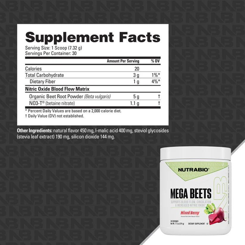 NutraBio Mega Beets Powder
