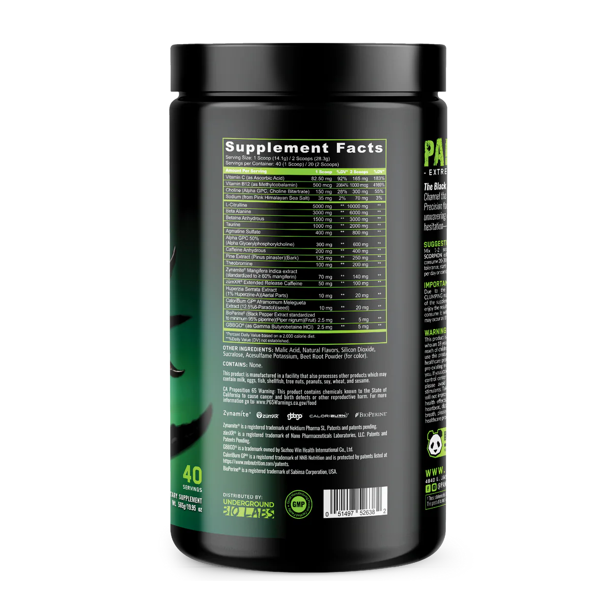 PANDA SUPPS™ PANDAMIC - Limited Edition SCORPION VENOM