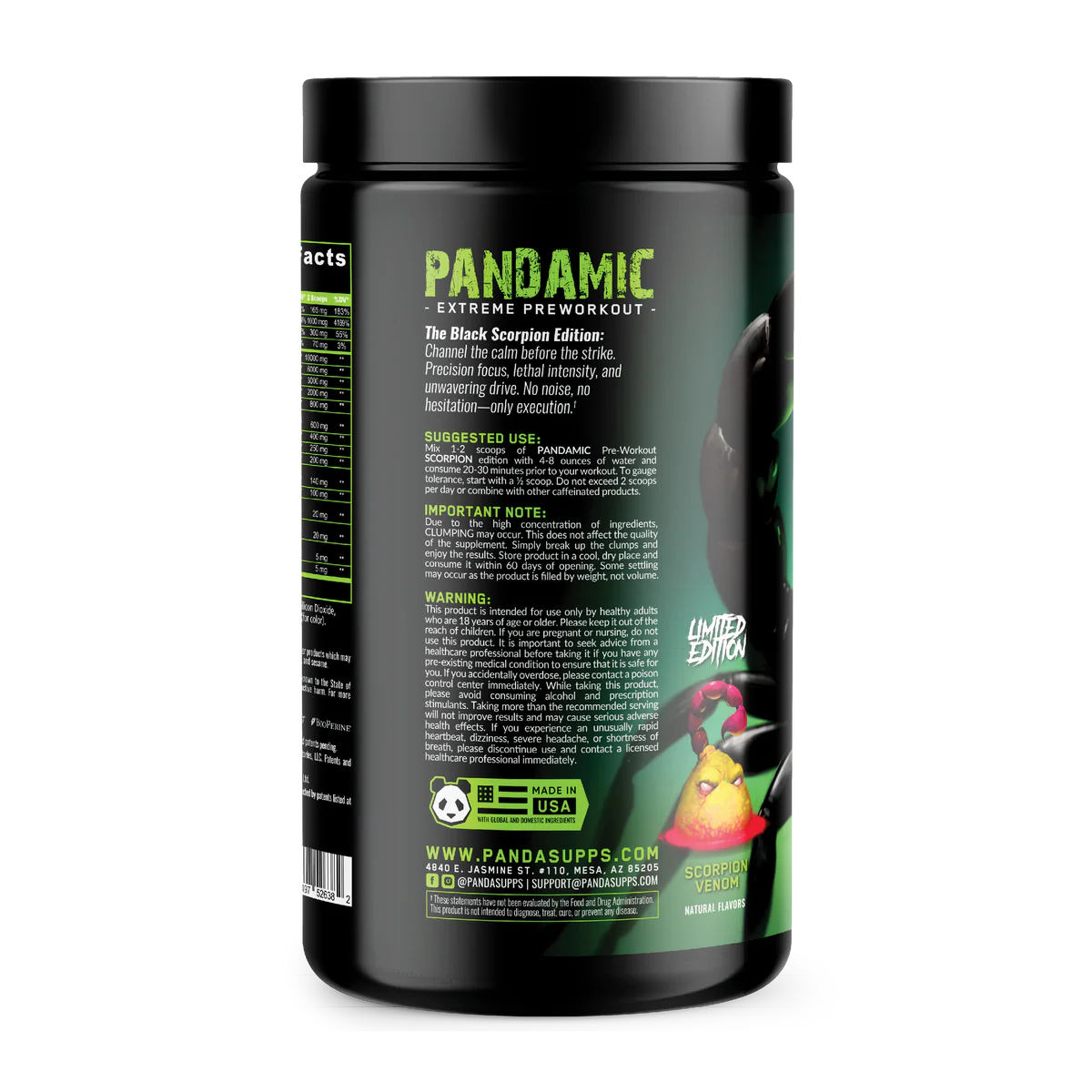 PANDA SUPPS™ PANDAMIC - Limited Edition SCORPION VENOM