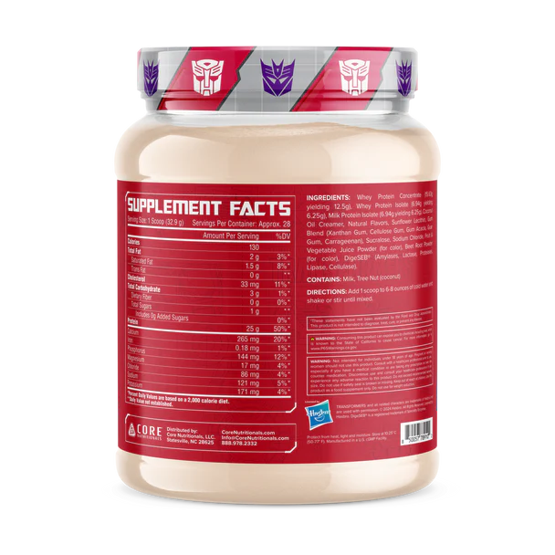 Core Nutritionals x Transformers Protron Protein