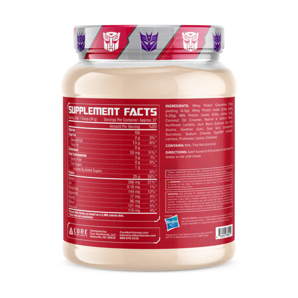 Core Nutritionals x Transformers Protron Protein