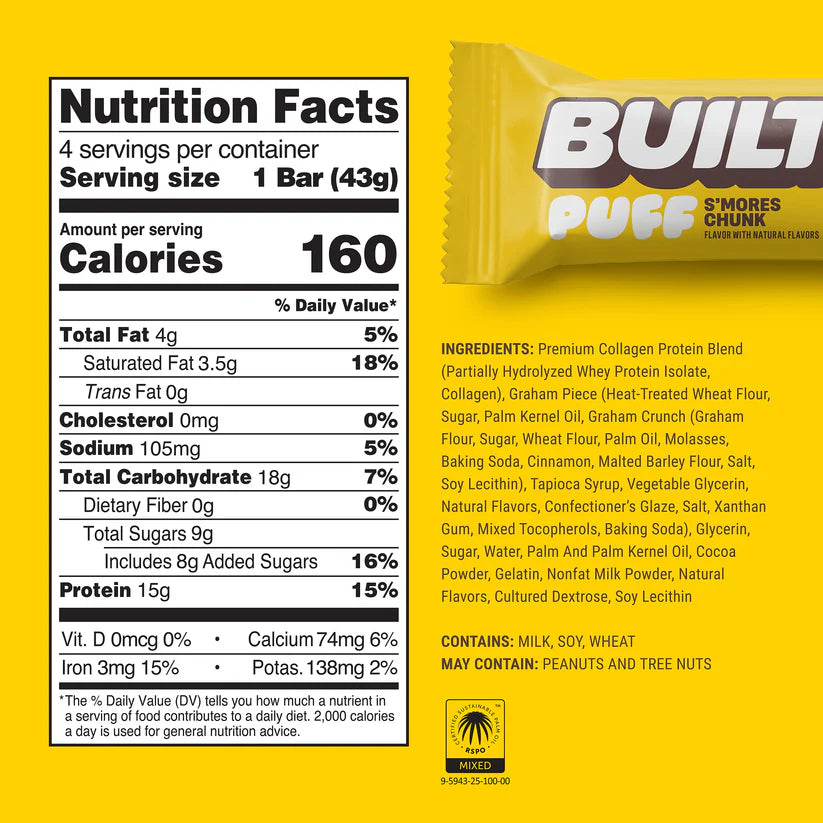 BUILT Puff Protein Bars