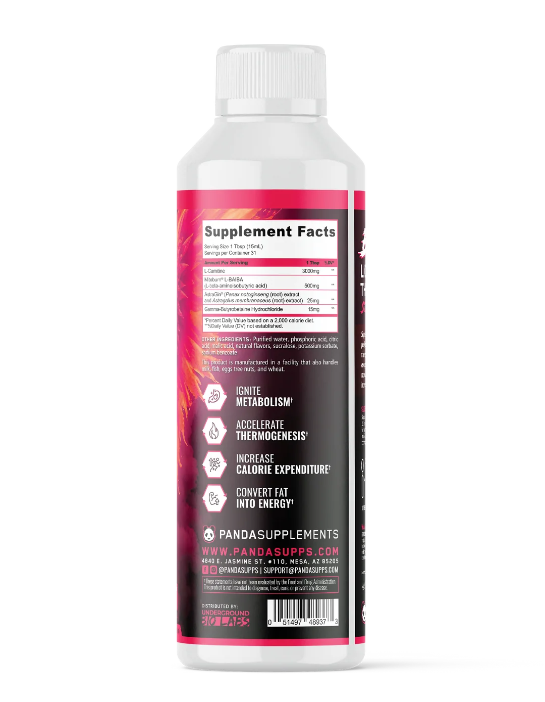 Panda Supplements BURN LIQUID THERMOGENIC