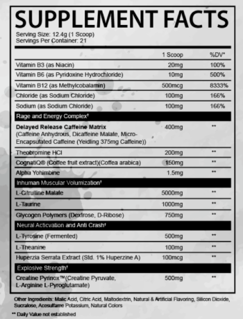 After Dark Supps INHUMAN Pre-Workout V2