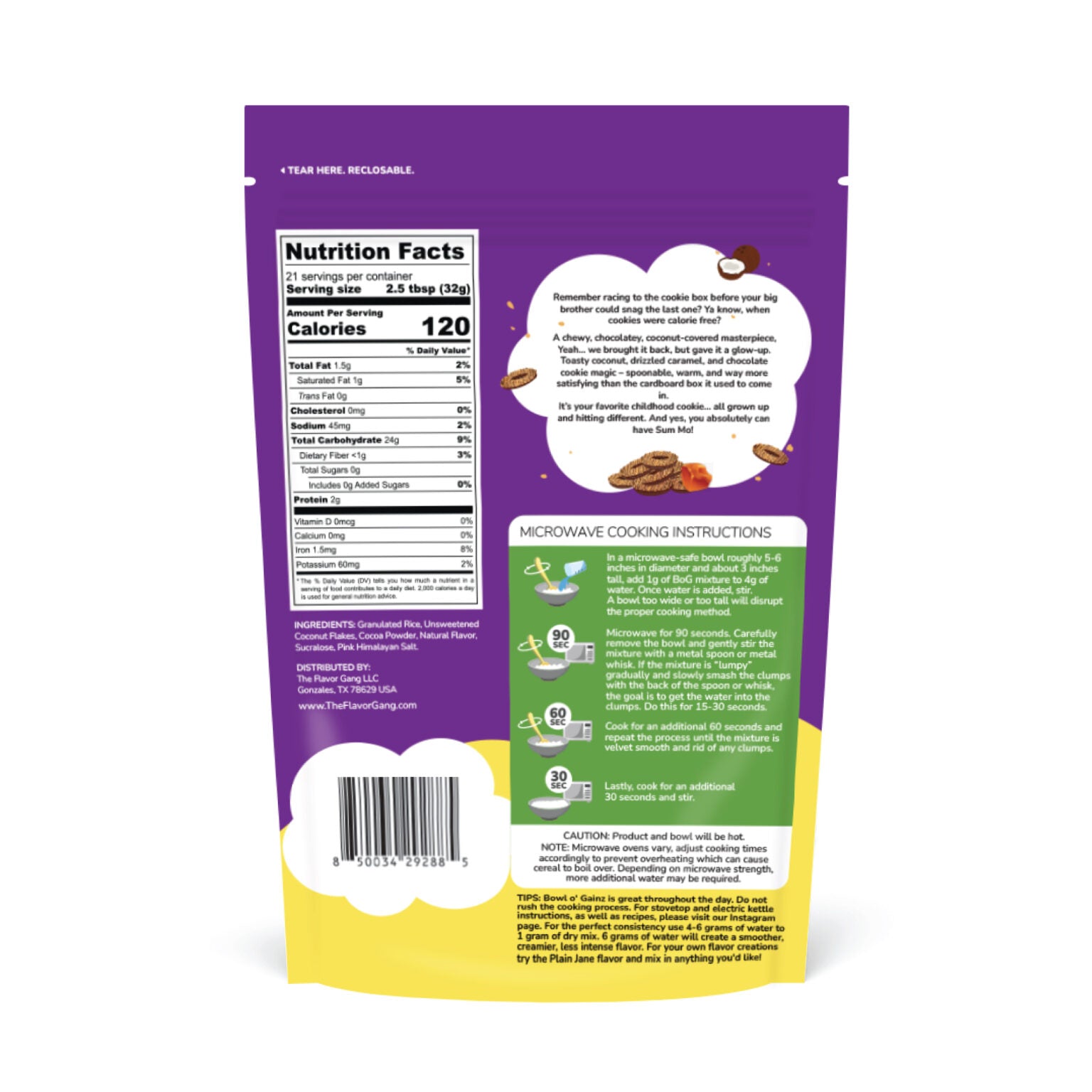 The Flavor Gang Hot Cereal Bowl O' Gainz