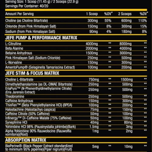 Xtremis Cartel El Jefe Pre-Workout V2