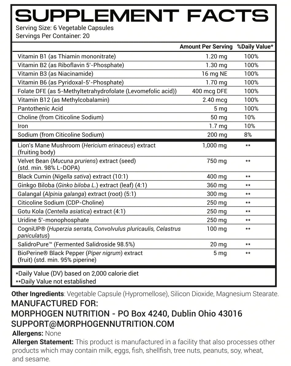 Morphogen Nutrition BRAIN