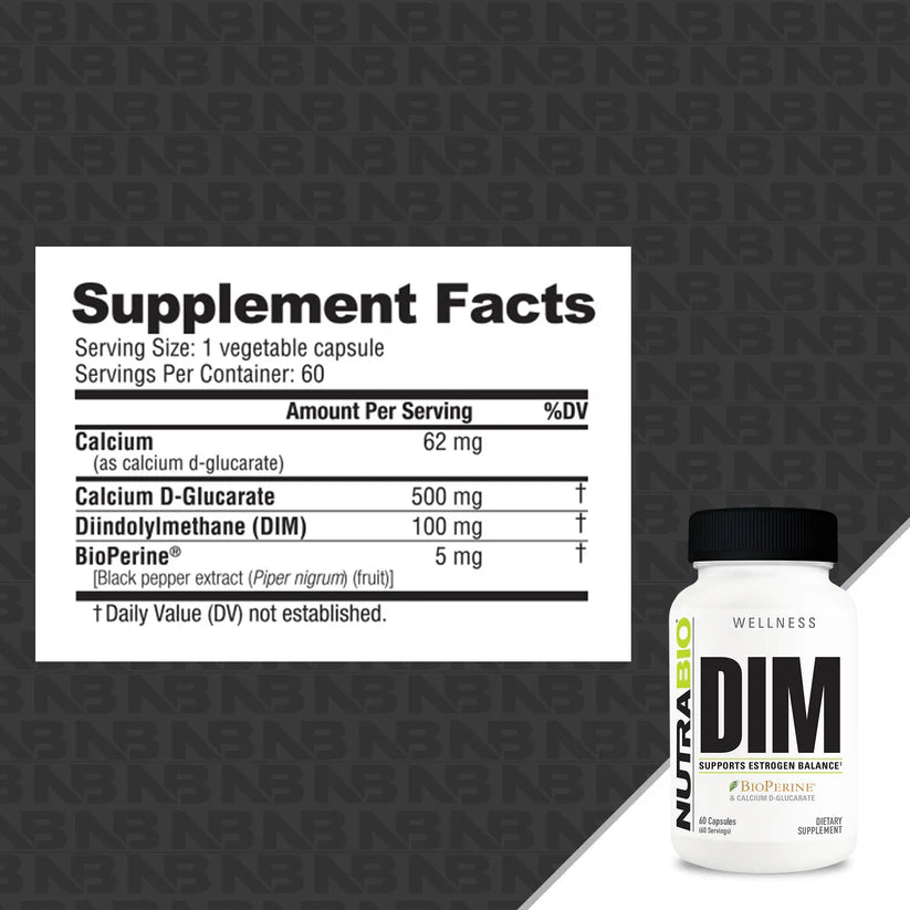 NutraBio DIM with Calcium D-Glucarate