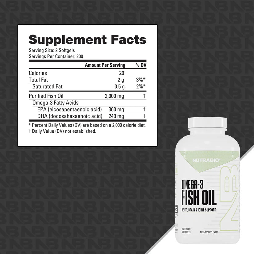 Nutrabio Omega 3 Fish Oil