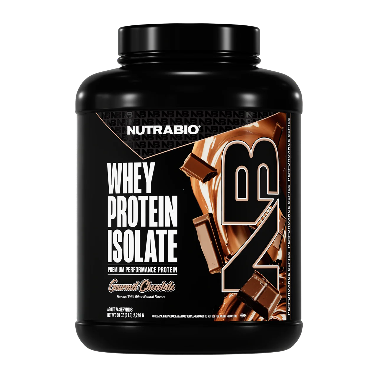NutraBio Whey Protein Isolate 5LB