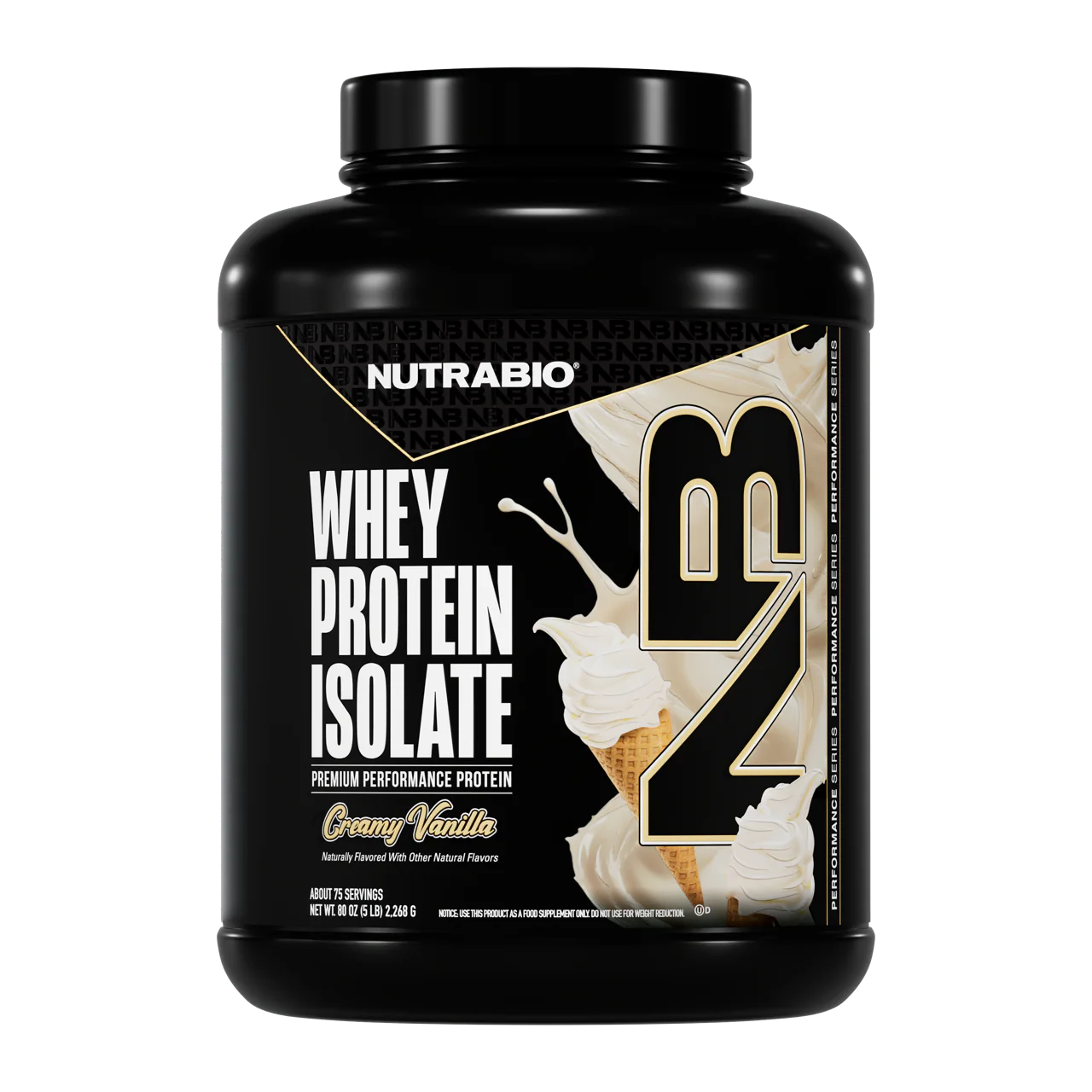 NutraBio Whey Protein Isolate 5LB