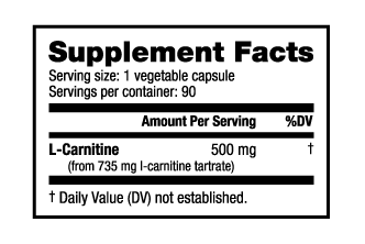 Nutrabio L-Carnitine 90 v-caps