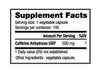 Nutra Bio Caffeine Capsuels 