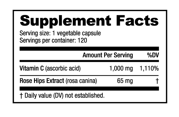 Nutrabio Vitamin C & Rosehip Bioflavonoids