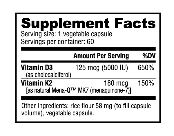 Nutrabio Vitamin D3 K2